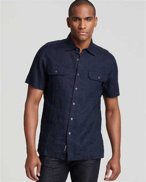 linen short sleeve michael kors|michael kors shirts for men.